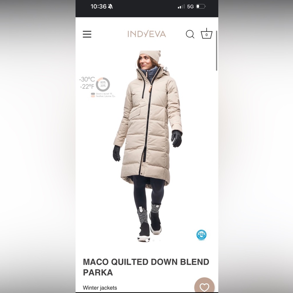 Stylish Beige Puffer Coat for Women - Picture 2 of 4